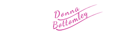 Donna Bottomley in pink text on transp background
