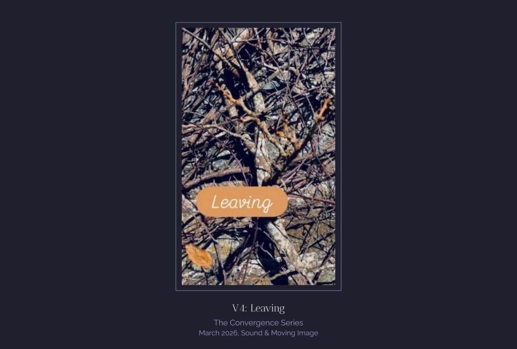 Image of leaves and the text Leaving